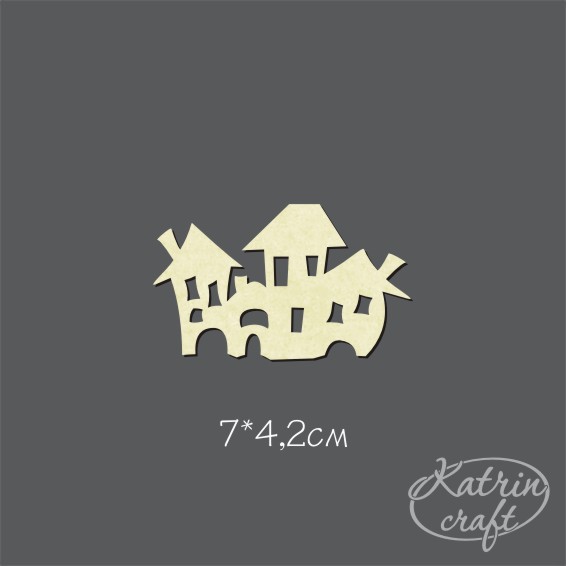 Чипборд "Домики кривые большие"