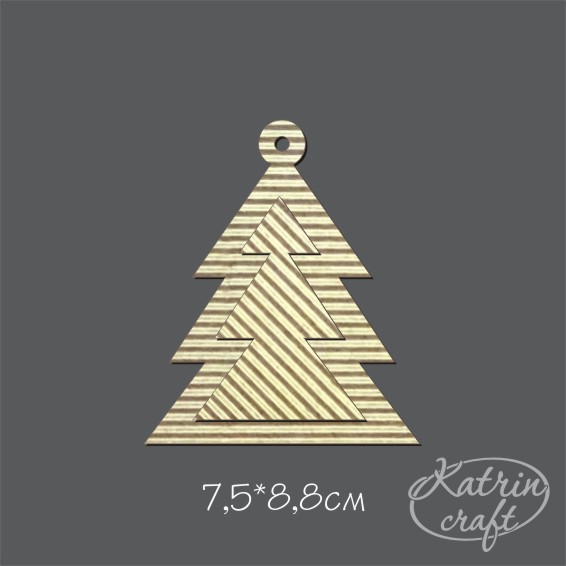 Гофрочипборд "Игрушка Елка. 2 детали"