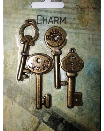 Набор металлических украшений Рукоделие "Ключи",