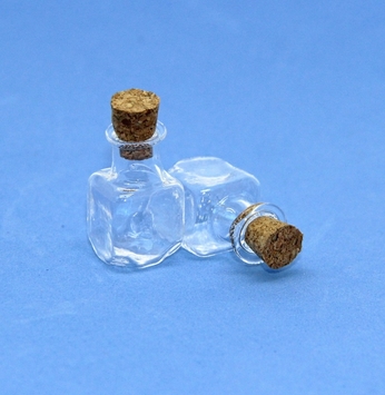 Бутылочки стеклянные с пробкой, 2 мл, 5 шт