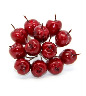 Декоративный букетик "Яблоки в карамели", красный