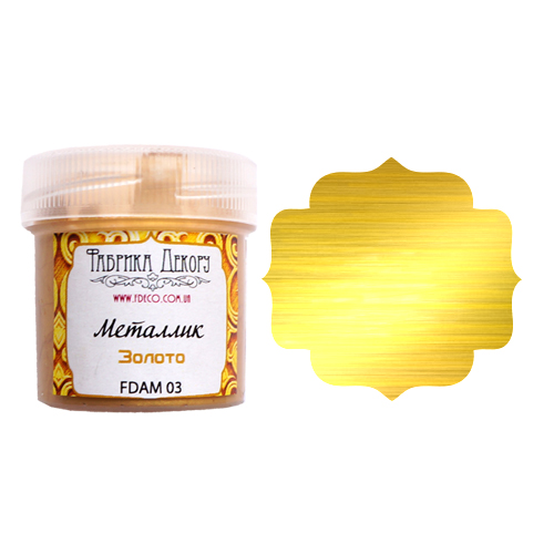 Краска Фабрика декору "Металлик", цвет золото