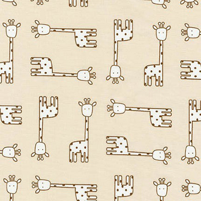 Ткань лоскутная 50 х 55 см "PENNED PALS", бежевые жирафики