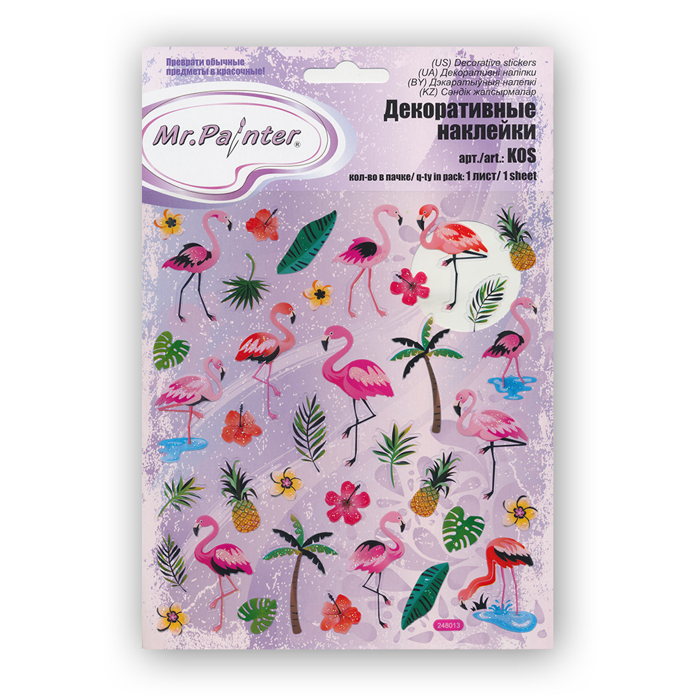 Наклейки MrPainter "Фламинго",15 x 16 см