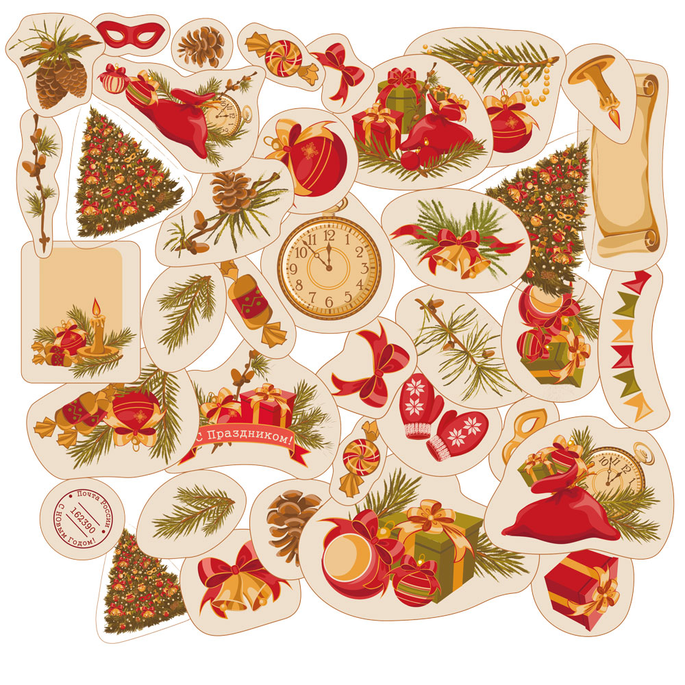 Набор картонной вырубки MrPainter "Старый новый год"
