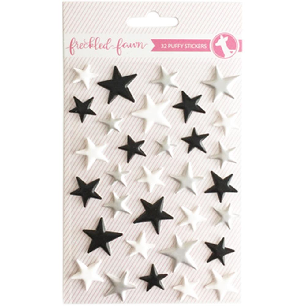 "Пухлые" Puffy наклейки Freckled Fawn "Чёрно-белые звёзды"
