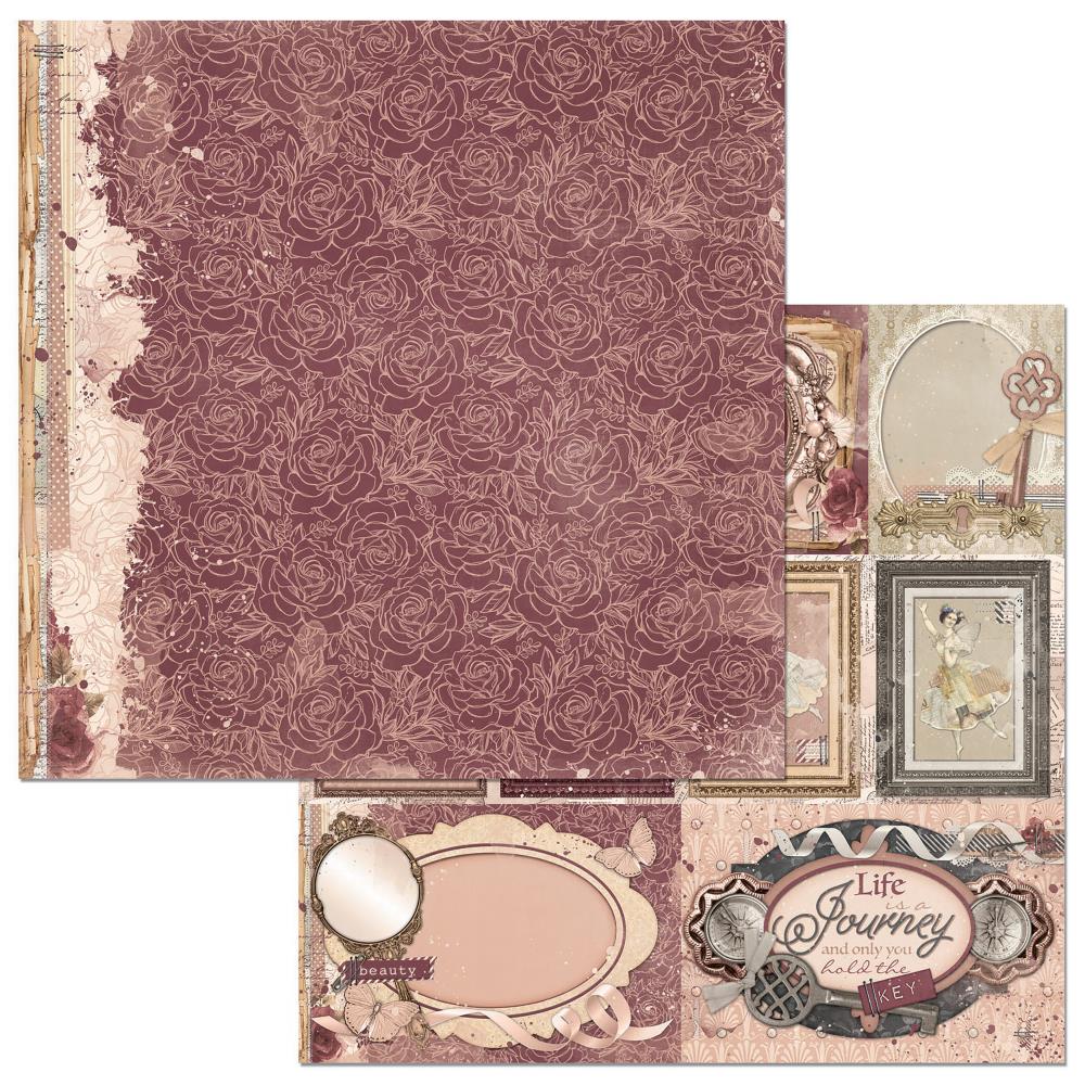 Двусторонняя бумага Bo Bunny "Charmed" Petals (Bob397)