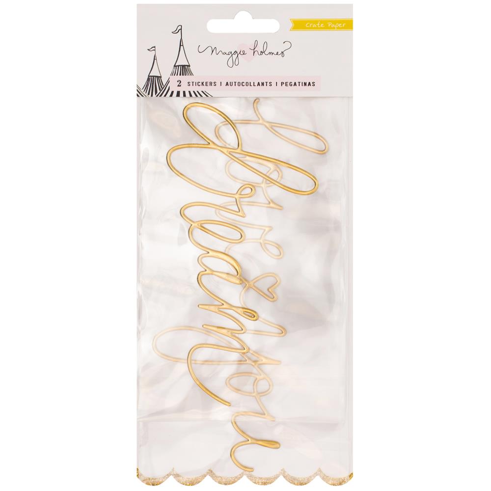 "Пухлые" Puffy наклейки Crate Paper, Maggie Holmes "Carousel", слова