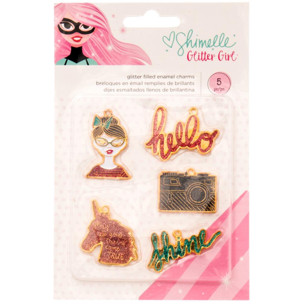 Набор металлических подвесок American Crafts "Shimelle Glitter Girl"