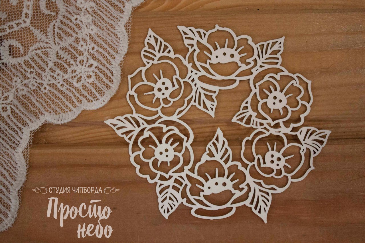 Чипборд Просто Небо. "Венок из цветов"