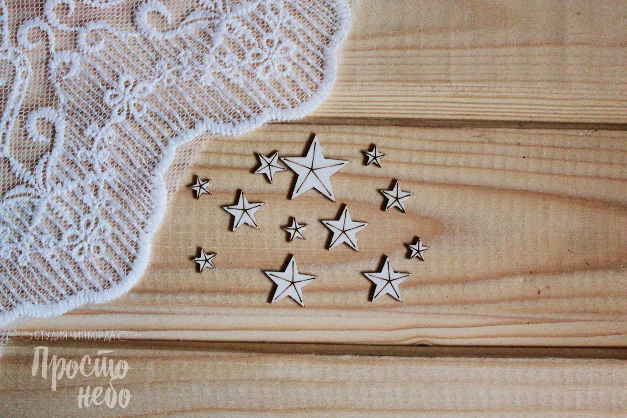 Чипборд Просто Небо. "Армейские звезды"
