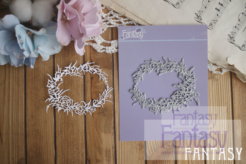 Ножи для вырубки Fantasy "рамка Розовый букет"