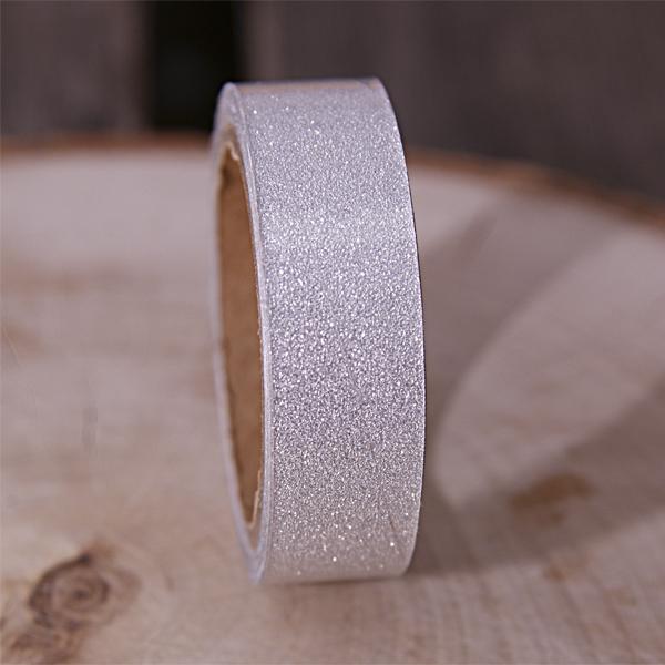 Скотч декоративный "Серебряный блестящий"
