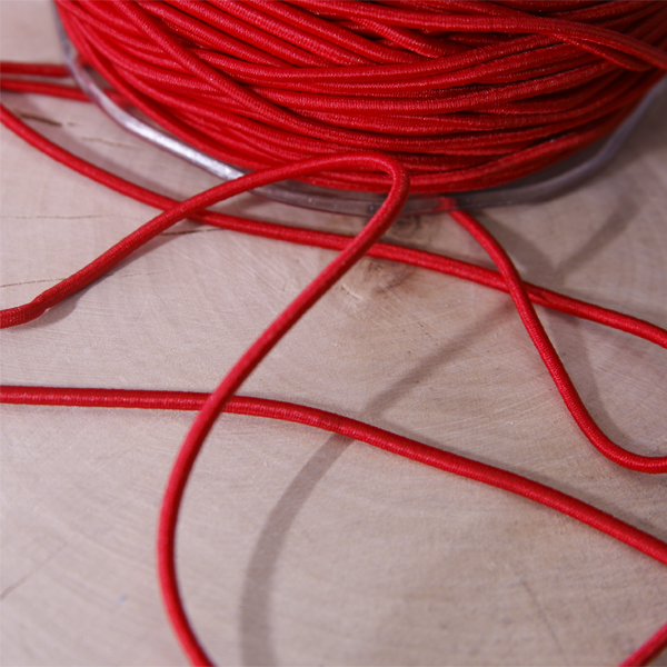 Резинка для блокнота круглая 2 мм, цвет красный