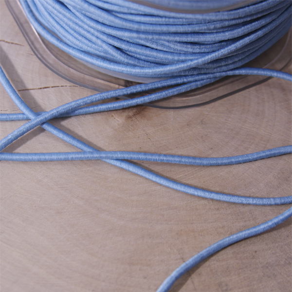 Резинка для блокнота круглая 2 мм, цвет голубой