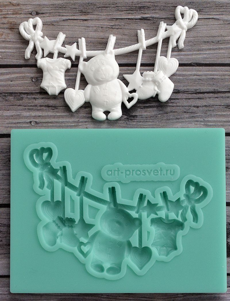 Молд Просвет "Подвеска с мишкой 1"