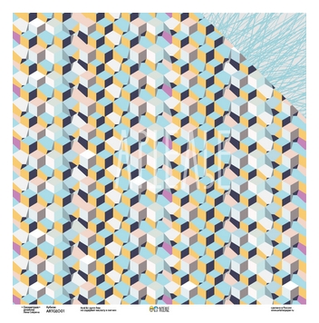 Бумага для скрапбукинга Артелье "GEOметрия", кубизм( ATL61)