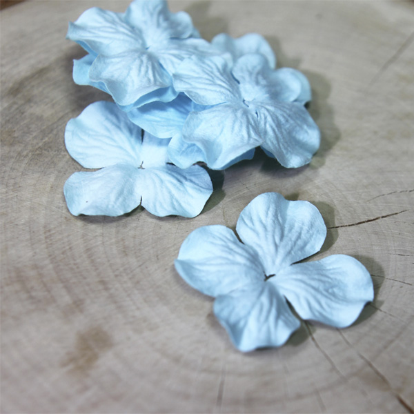 Гортензия 4 см, цвет мятный голубой