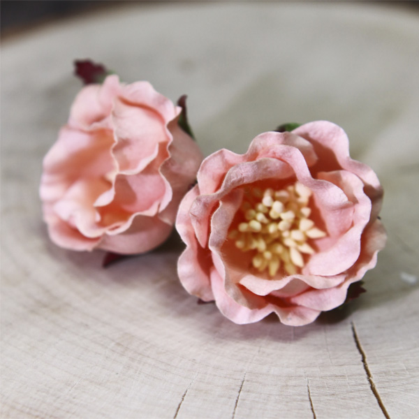 Цветок магнолии 5 см, 1 шт, цвет бледный персик