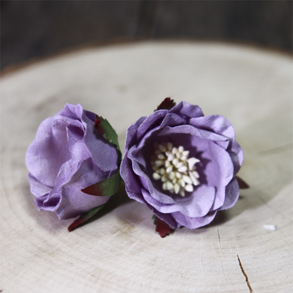 Цветок магнолии 5 см, 1 шт, цвет сиреневый