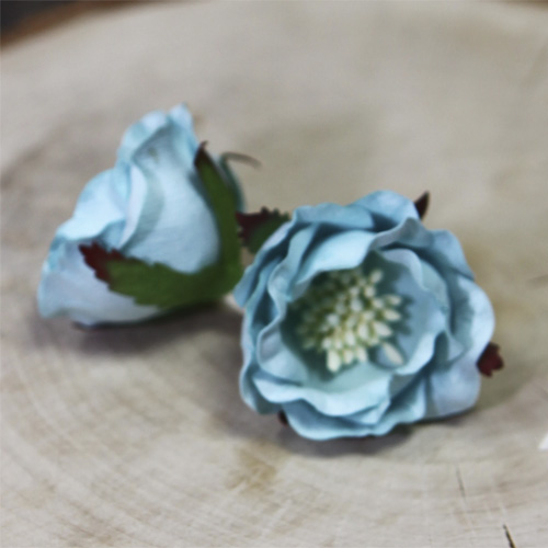 Цветок магнолии 5 см, 1 шт, цвет мятный голубой