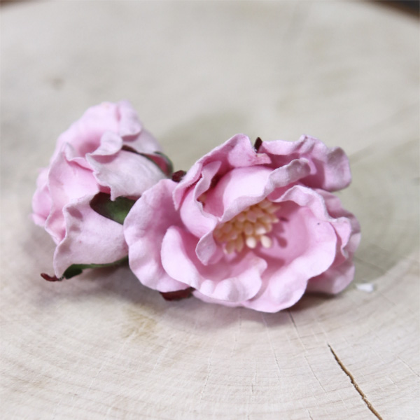 Цветок магнолии 5 см, 1 шт, цвет бледный розовый