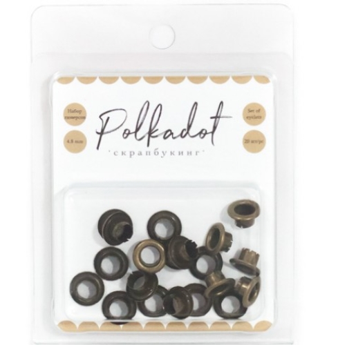 Набор люверсов Polkadot. , цвет бронзовый