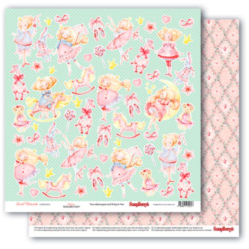 Бумага Scrapberrys "Маленькая принцесса",Вырезалки (SB812)
