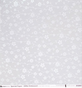 Веллум с с глиттером (блёстками) Docraft "Цветы с веточками"