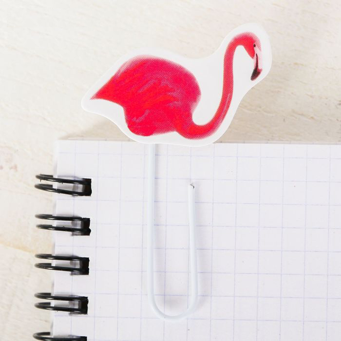 Декоративная скрепка Артузор "Розовый фламинго"