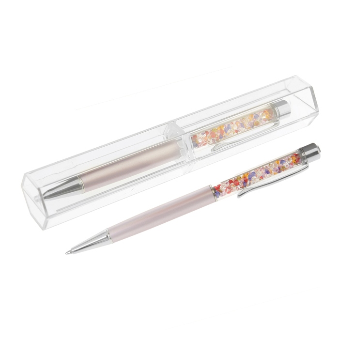 Ручка в футляре "Разноцветные стразы"
