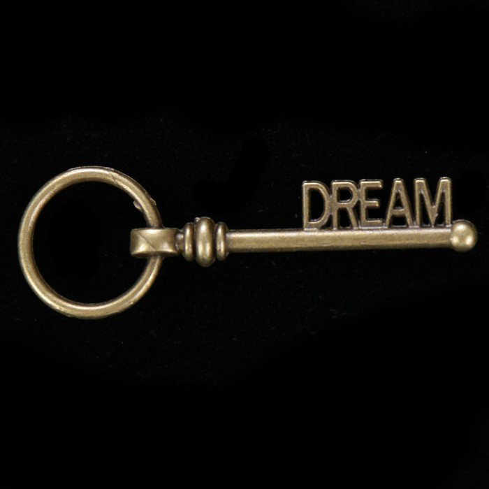 Подвеска металлическая "Ключ Dream", античная бронза (637)