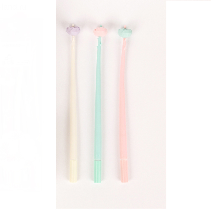 Ручка "Цветочек роза", кремовый с сиреневым цветком