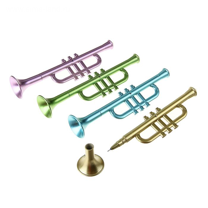 Ручка шариковая "Труба", цвет зелёный металлик