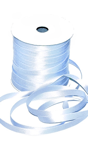 Лента сатиновая 10 мм, цвет нежный голубой