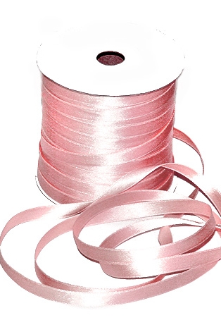 Лента сатиновая 10 мм, цвет нежный коралловый