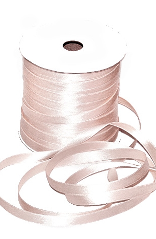 Лента сатиновая 10 мм, цвет нежный персиково-бежевый