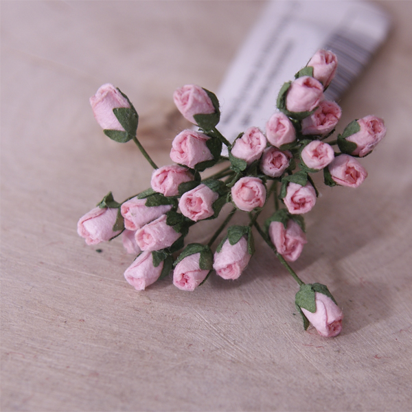 Букет микро-бутонов роз полуоткрытых, 25 штук, цвет розово-персиковый