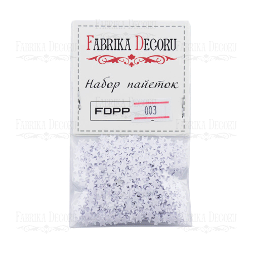 Пайетки-звёздочки 3 мм Фабрика Декору, цвет белый (003)