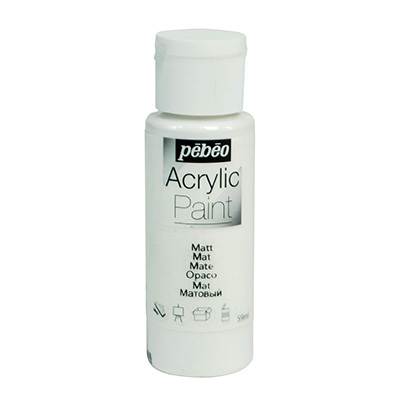 Краска акриловая Pebeo, цвет матовый белый