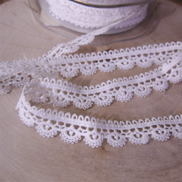 Кружево гипюрное 16 мм , цвет молочный белый (550293)
