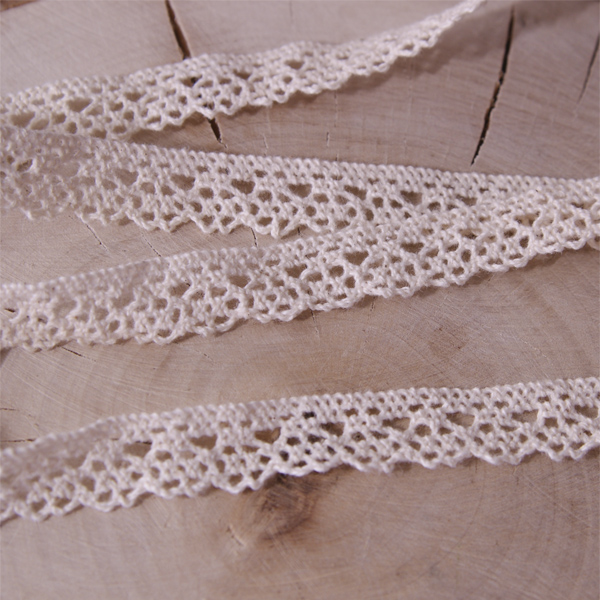 Кружево вязаное 1,2 см, цвет кремовый (854401)