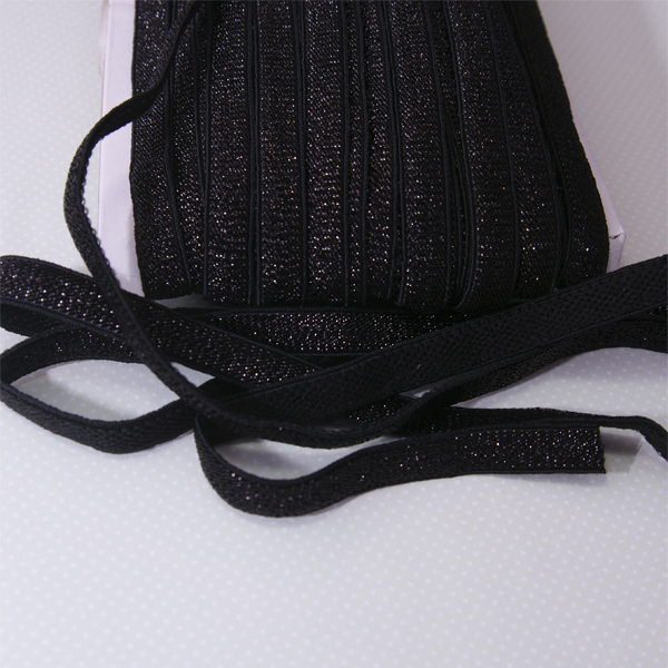 Резинка для блокнота 10мм "Металлизированный чёрный"