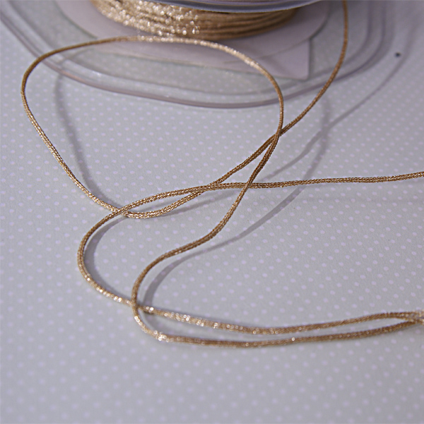 Шнур 1 мм, цвет золотистый