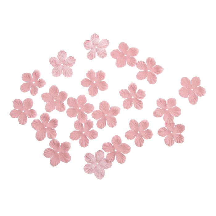 Набор гортензий из искуственной замши, нежно-розовый