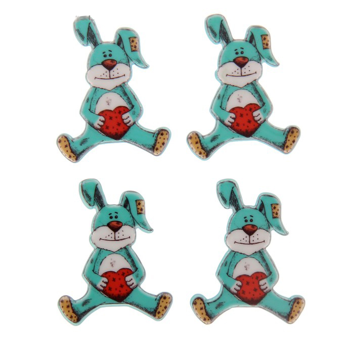 Декор пластиковый "Зайка с сердцем"