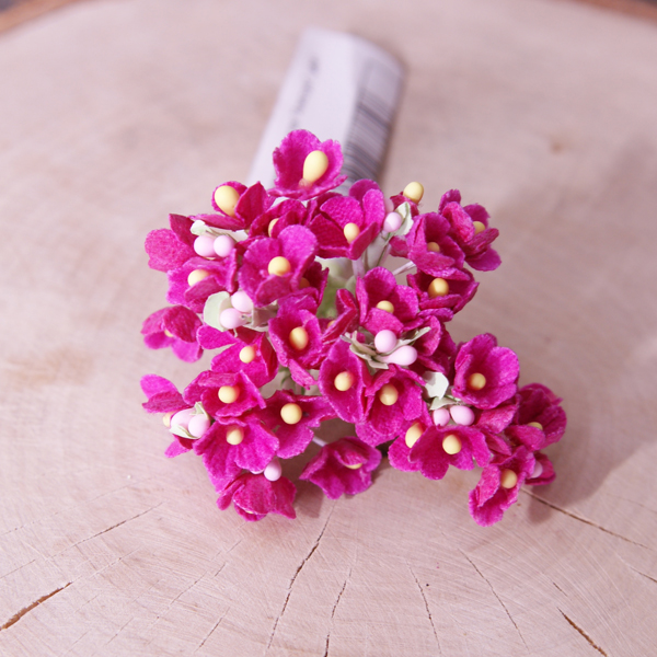 Букетик тканевых цветов "Алиссум", цвет фуксия