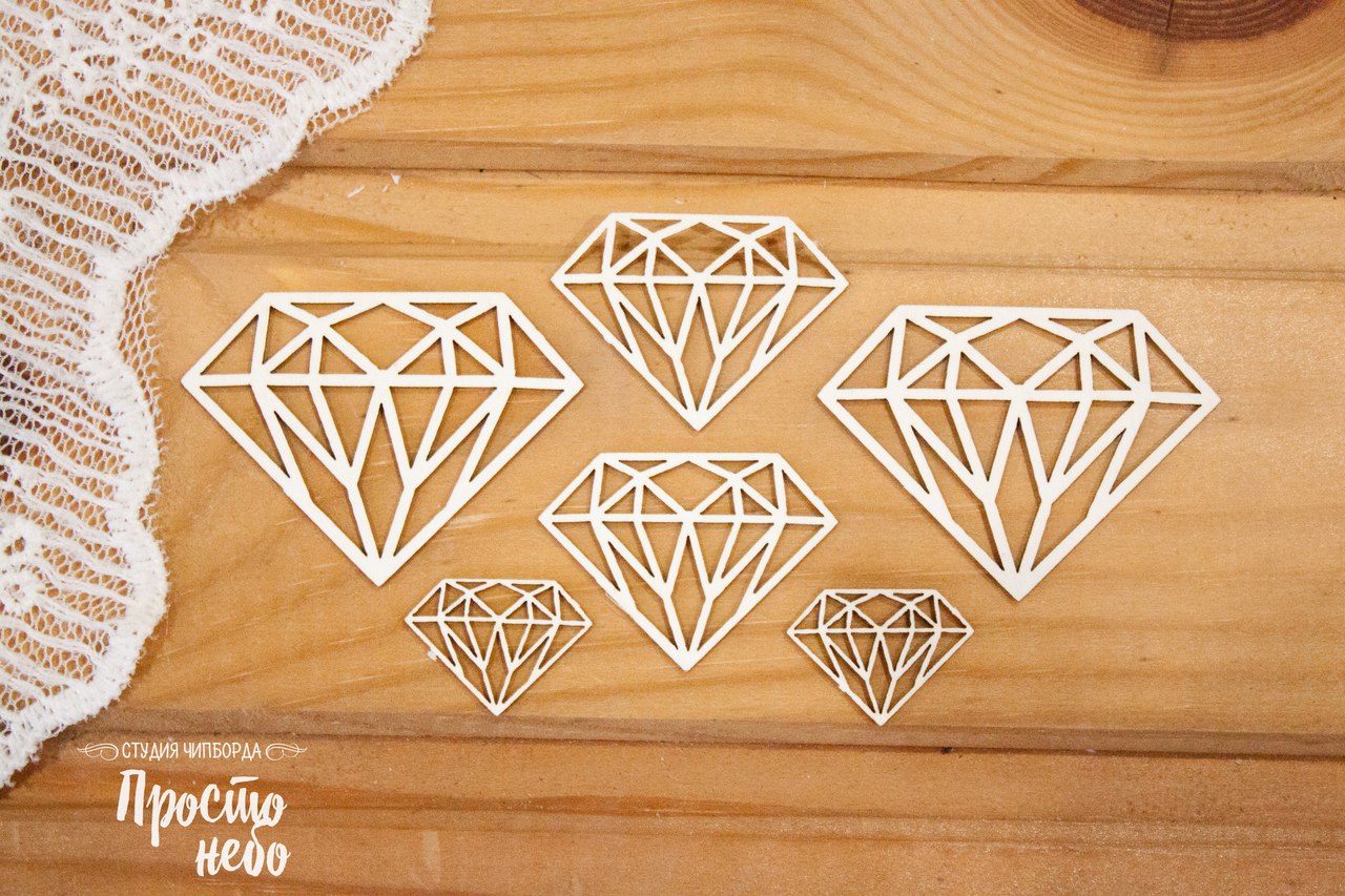 Чипборд Просто Небо. "Драгоценные камни "