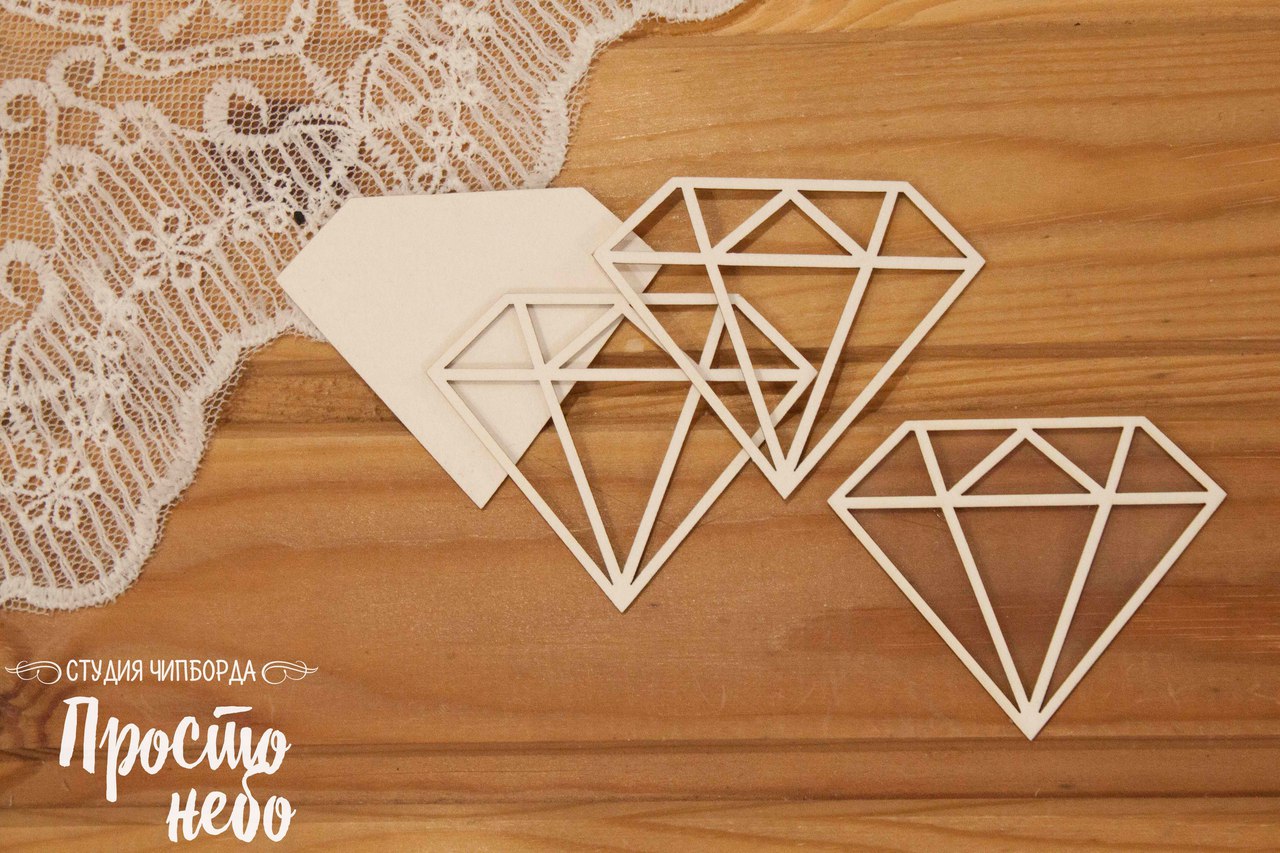 Чипборд Просто Небо. Шейкер "Алмаз 2"