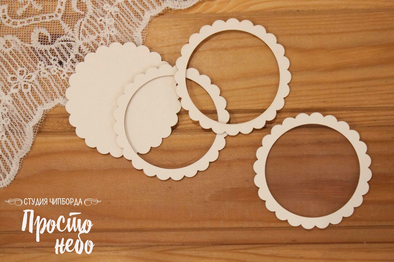 Чипборд Просто Небо. Шейкер "Рамка с ажуром"